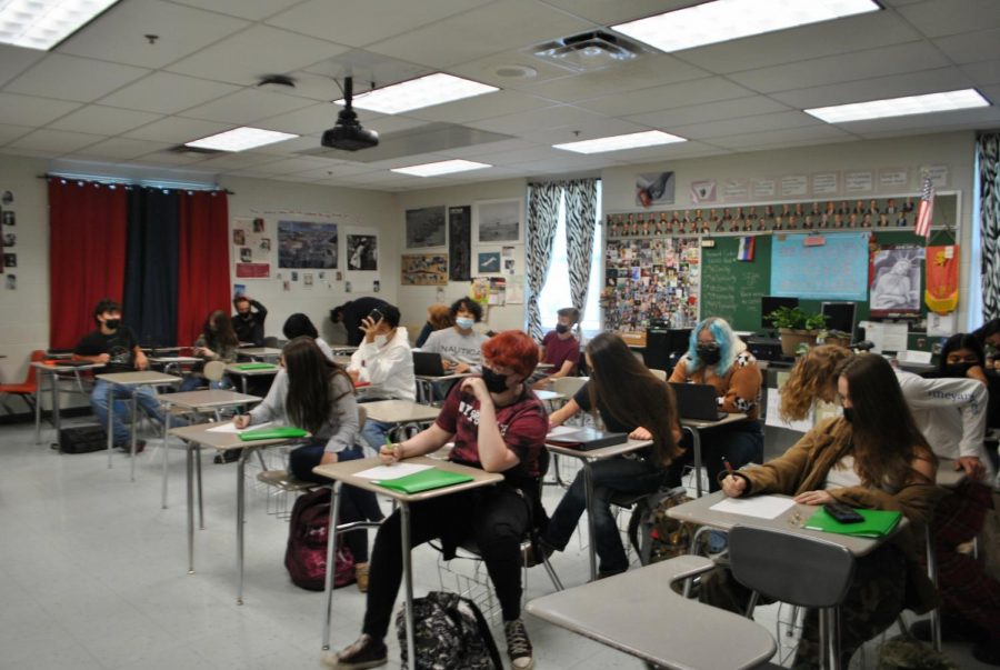 Musselman High School students during class. 