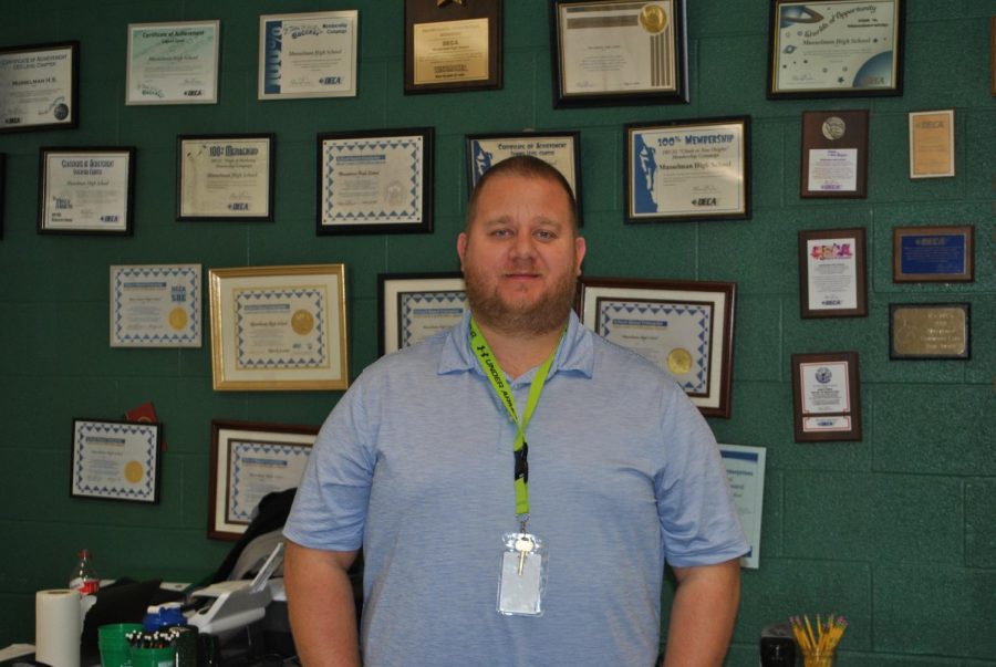 Mr. Thomas, a business teacher at Musselman High School. He also runs the student store with some of his business classes. 