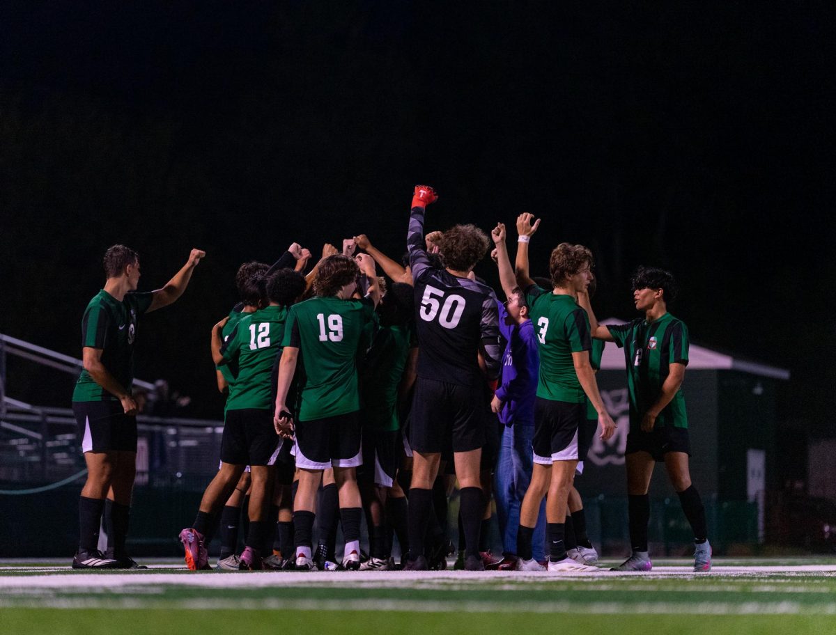 Pictured is the MuHS’s varsity boys soccer team after a victory against the Martinsburg Bulldogs.