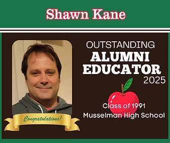 Pictured above is Shawn Kane, winner of the OAEA in 2025. Picture was provided by the Bunker Hill High School Musselman High School Alumni Association website.